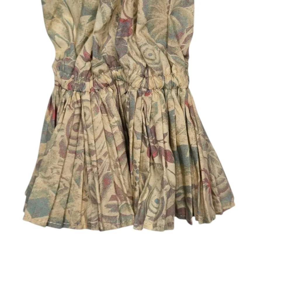Ulla Johnson Womens Yellow Floral Print Puff Sleeve Pleated Ren Blouse 0